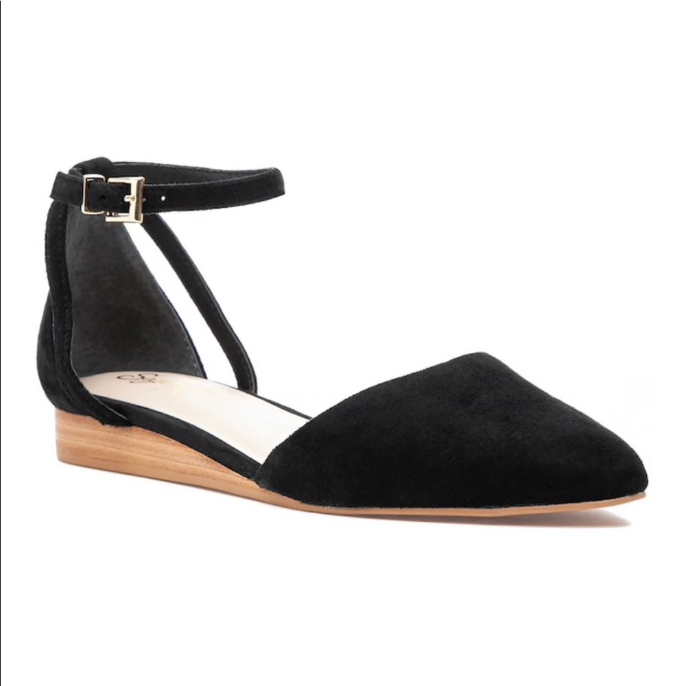 Anthropologie Seychelles black suede flats